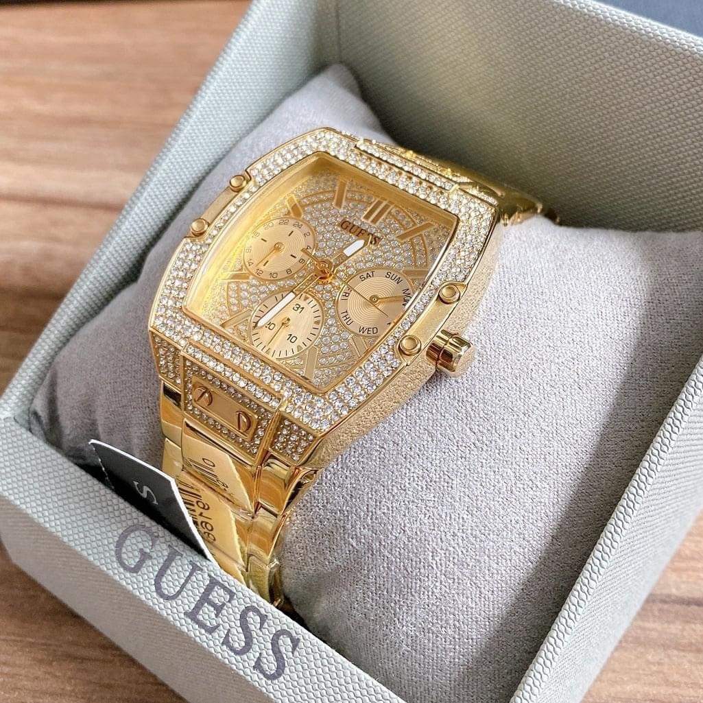 Đồng Hồ Guess Phoenix |Nam Giới |Đính Đá |Dây Kim Loại Vàng Gold |Máy Pin (Quartz) |Size 40mm |donghogiatot.vn