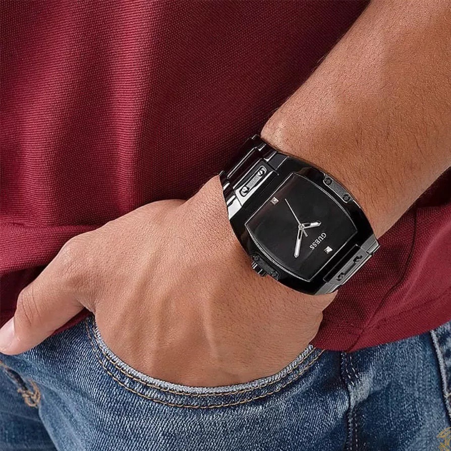 Đồng Hồ Guess Phoenix |Nam Giới |Mặt Chữ Nhật |Dây Kim Loại Full Đen |Máy Pin (Quartz) |Size 43mm |donghogiatot.vn