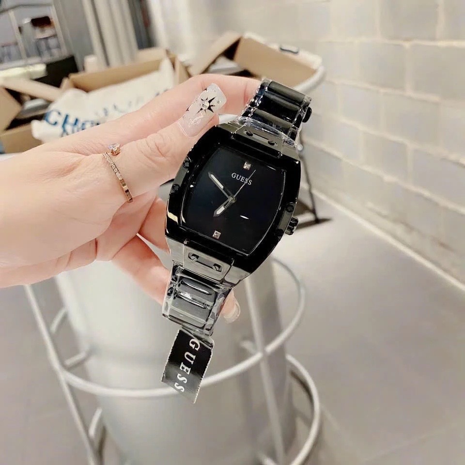 Đồng Hồ Guess Phoenix |Nam Giới |Mặt Chữ Nhật |Dây Kim Loại Full Đen |Máy Pin (Quartz) |Size 43mm |donghogiatot.vn