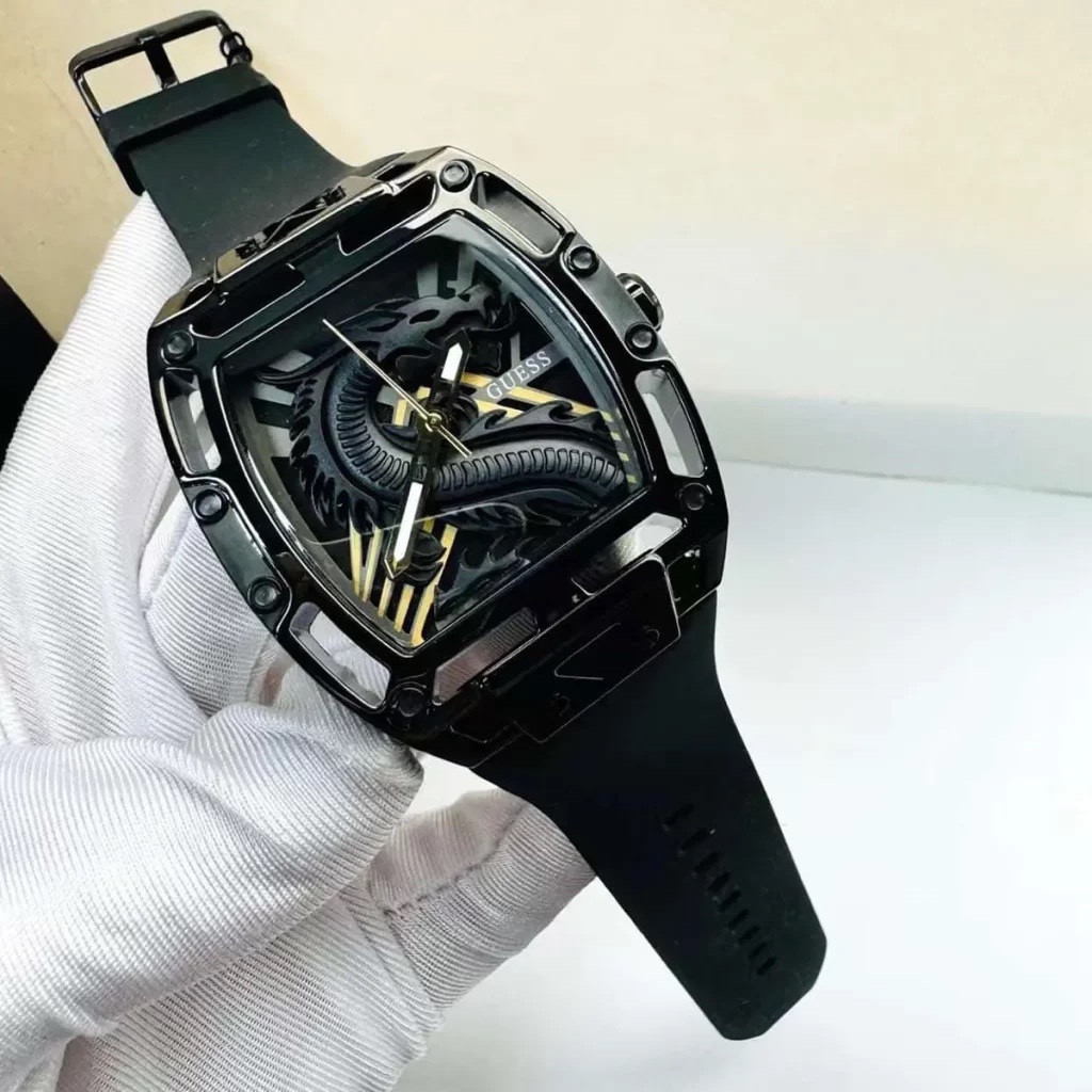 Đồng Hồ Guess Phoenix |Nam Giới |Mặt Rồng |Dây Cao Su Đen |Máy Pin (Quartz) |Size 43x51mm |donghogiatot.vn