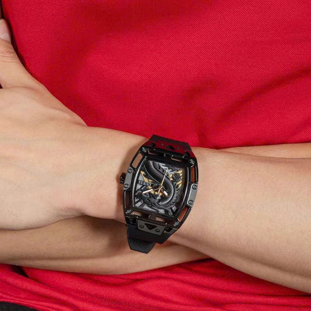 Đồng Hồ Guess Phoenix |Nam Giới |Mặt Rồng |Dây Cao Su Đen |Máy Pin (Quartz) |Size 43x51mm |donghogiatot.vn