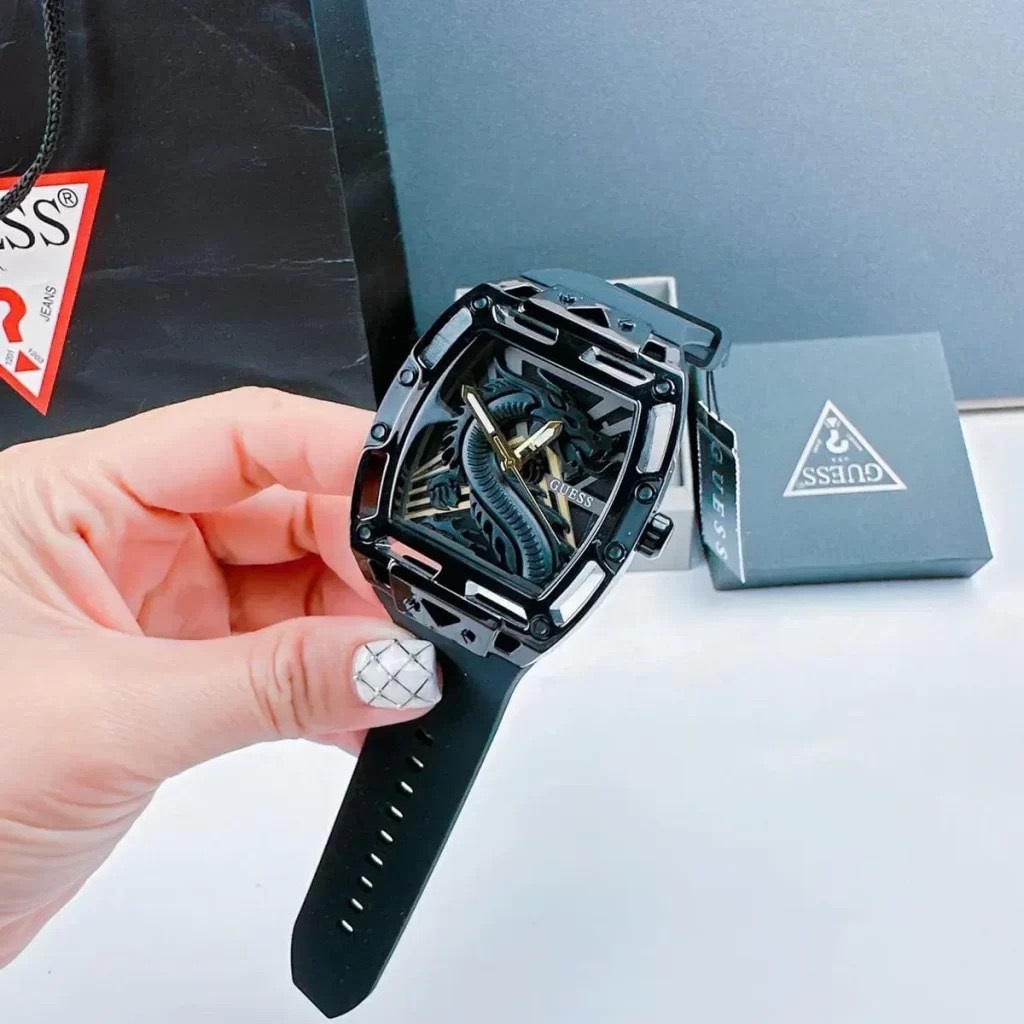 Đồng Hồ Guess Phoenix |Nam Giới |Mặt Rồng |Dây Cao Su Đen |Máy Pin (Quartz) |Size 43x51mm |donghogiatot.vn