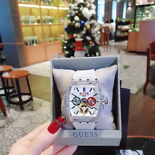 Đồng Hồ Guess Phoenix |Unisex |Chronograph |Dây Cao Su Trắng |Máy Pin (Quartz) |Size 43x51mm |donghogiatot.vn