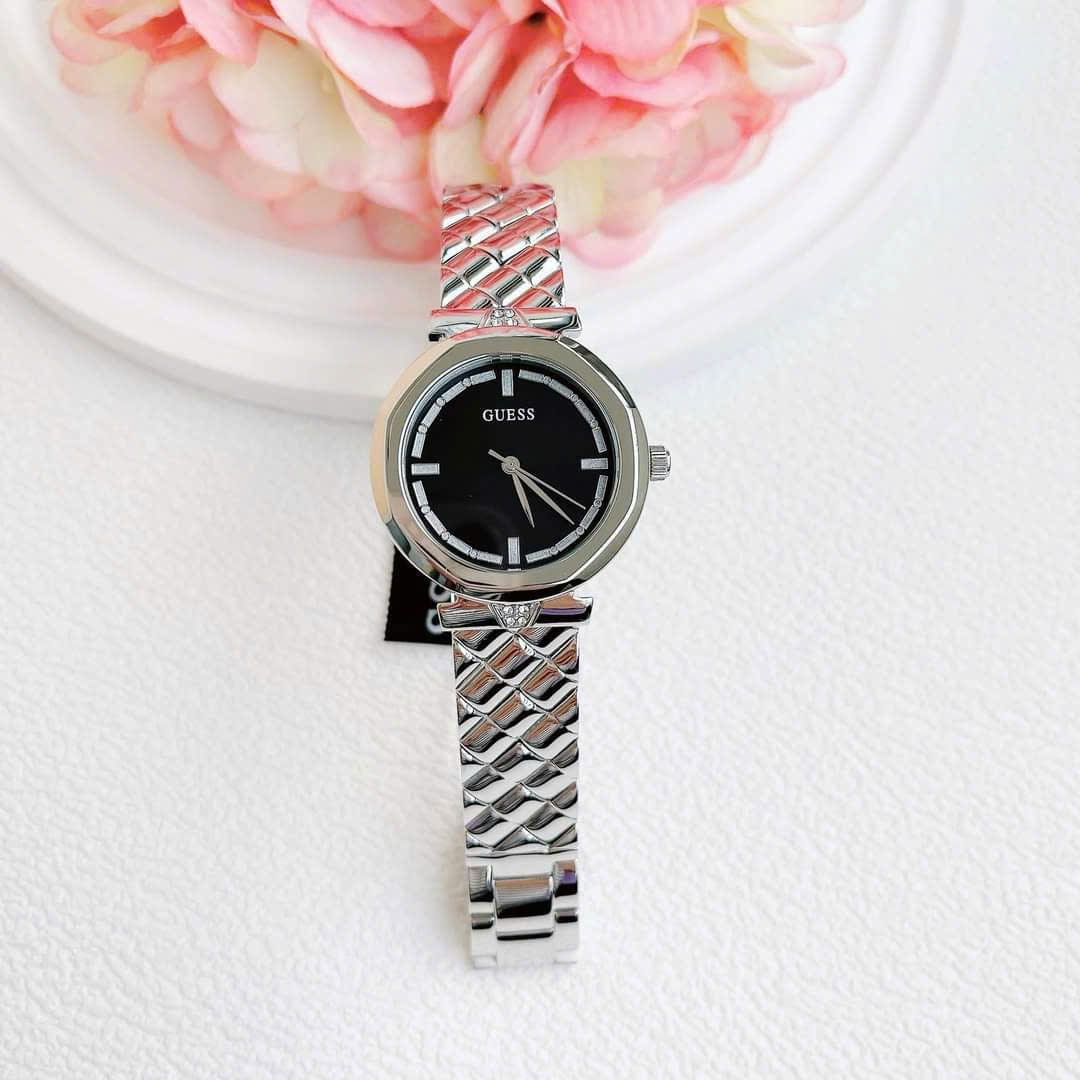 Đồng Hồ Guess Rumour |Nữ Giới |Mặt Đen |Dây Kim Loại Silver |Máy Pin (Quartz) |Size 34mm |donghogiatot.vn