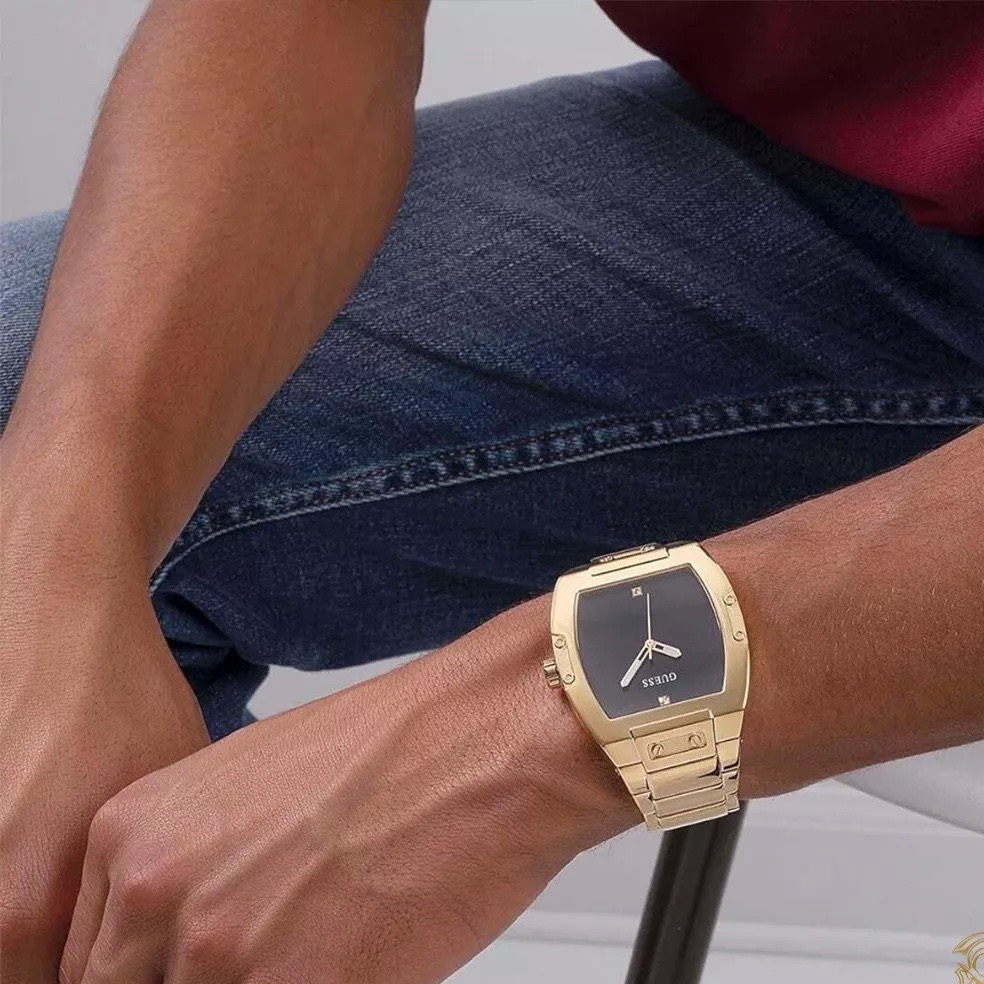 Đồng Hồ Guess Phoenix |Nam giới |Mặt Đen |Dây Kim Loại Vàng Gold |Máy Pin (Quartz) |Size 43mm |donghogiatot.vn