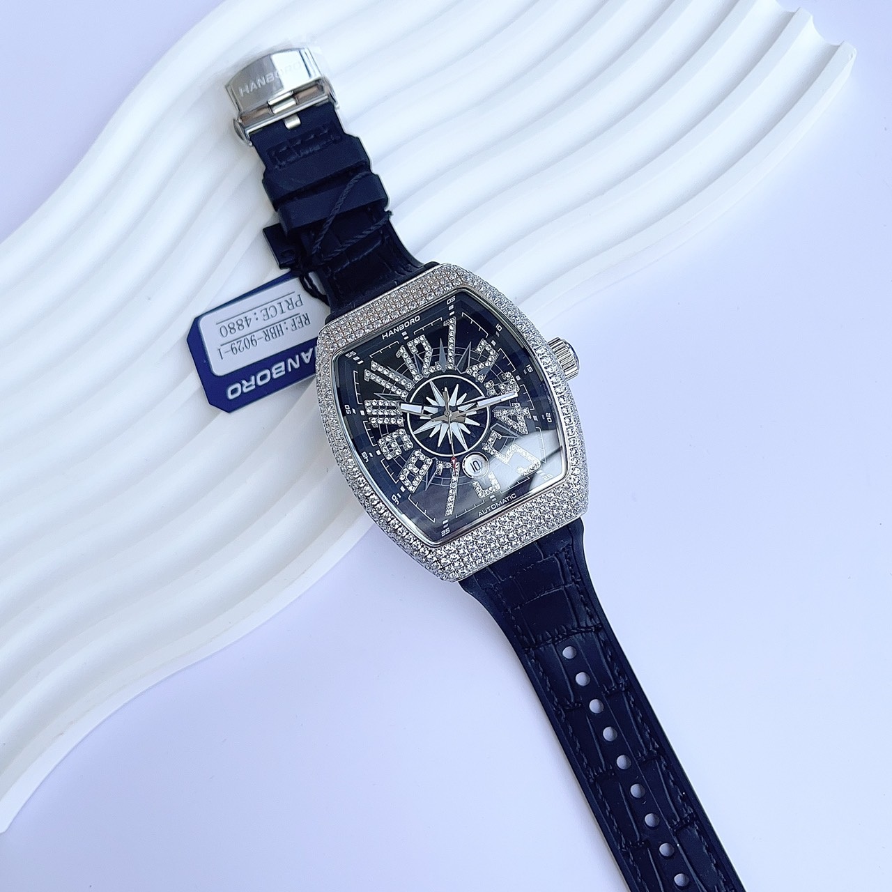 Đồng Hồ Hanboro Franck Muller |Nam Giới |Trắng Silver |Silicone |Máy Cơ (Tự Động) |Size Lớn 44x55mm |donghogiatot.vn