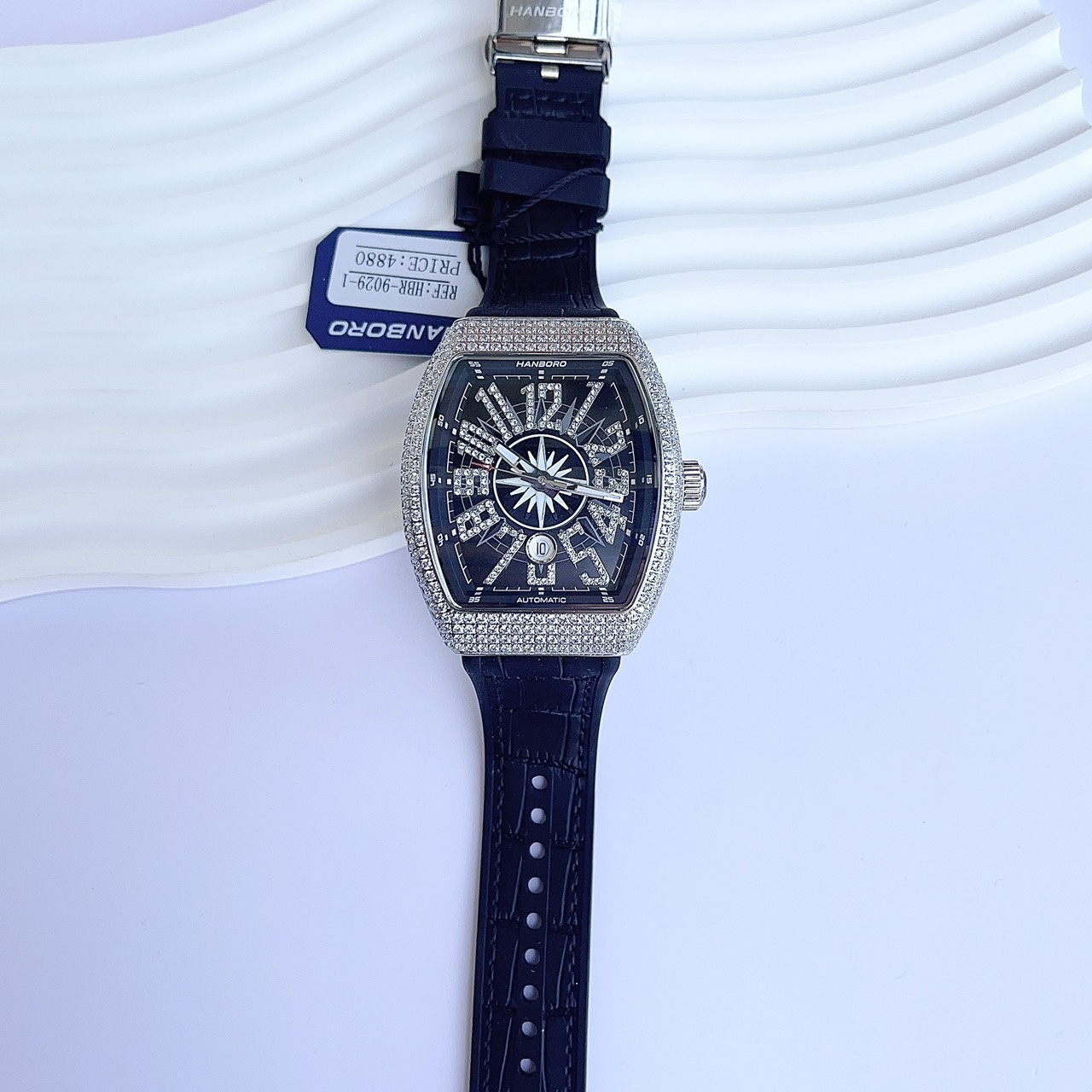 Đồng Hồ Hanboro Franck Muller |Nam Giới |Trắng Silver |Silicone |Máy Cơ (Tự Động) |Size Lớn 44x55mm |donghogiatot.vn