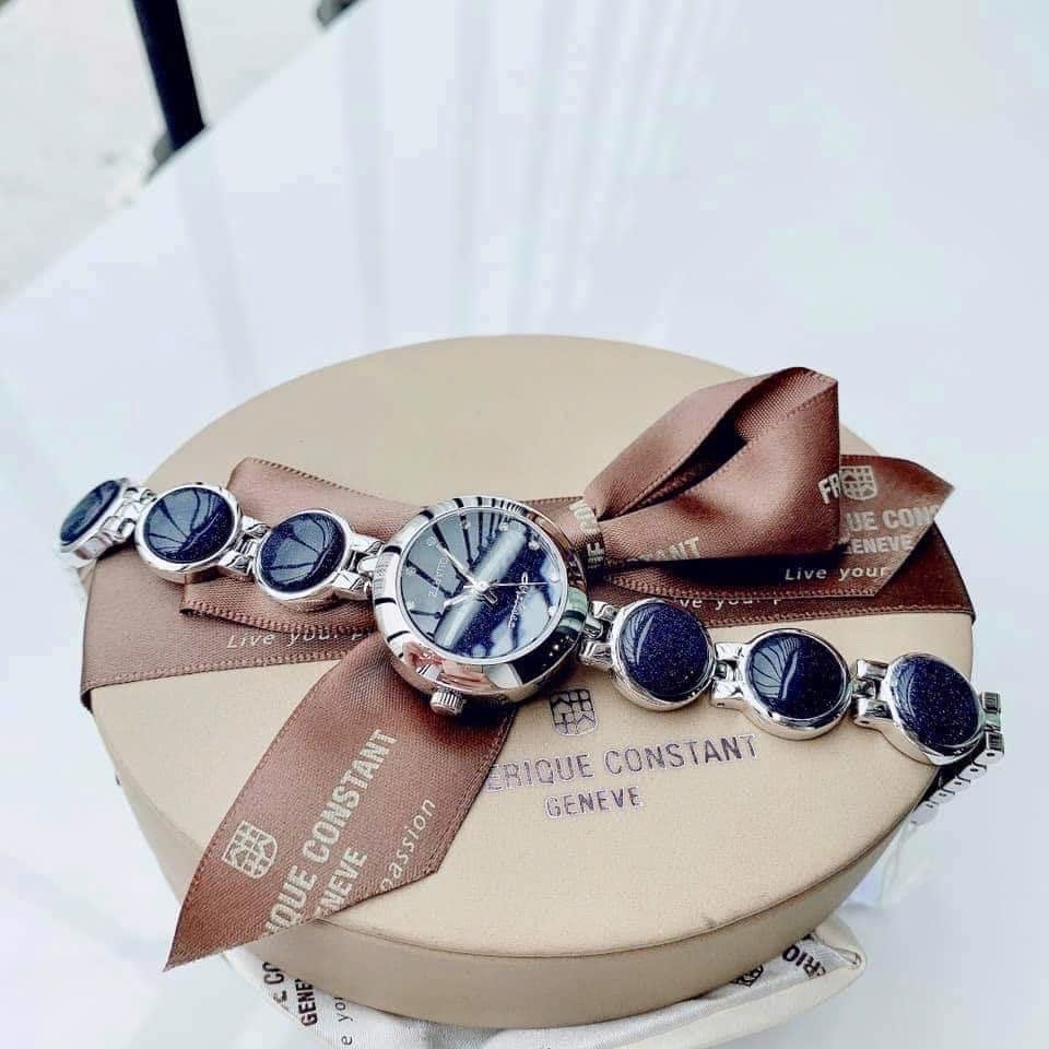 Đồng Hồ Melissa Mặt Đính Đá |Nữ Giới |Silver |Lắc Tay Xanh Dương |Máy Pin (Quartz) |Size 28mm |donghogiatot.vn