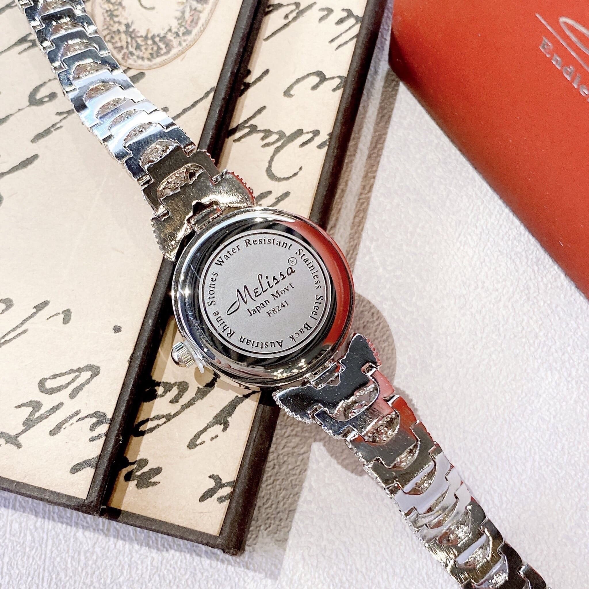 Đồng Hồ Melissa Mặt Tròn |Nữ Giới |Đính Đá Swarovski |Lắc Tay Silver |Máy Pin (Quartz) |Size 28mm |donghogiatot.vn