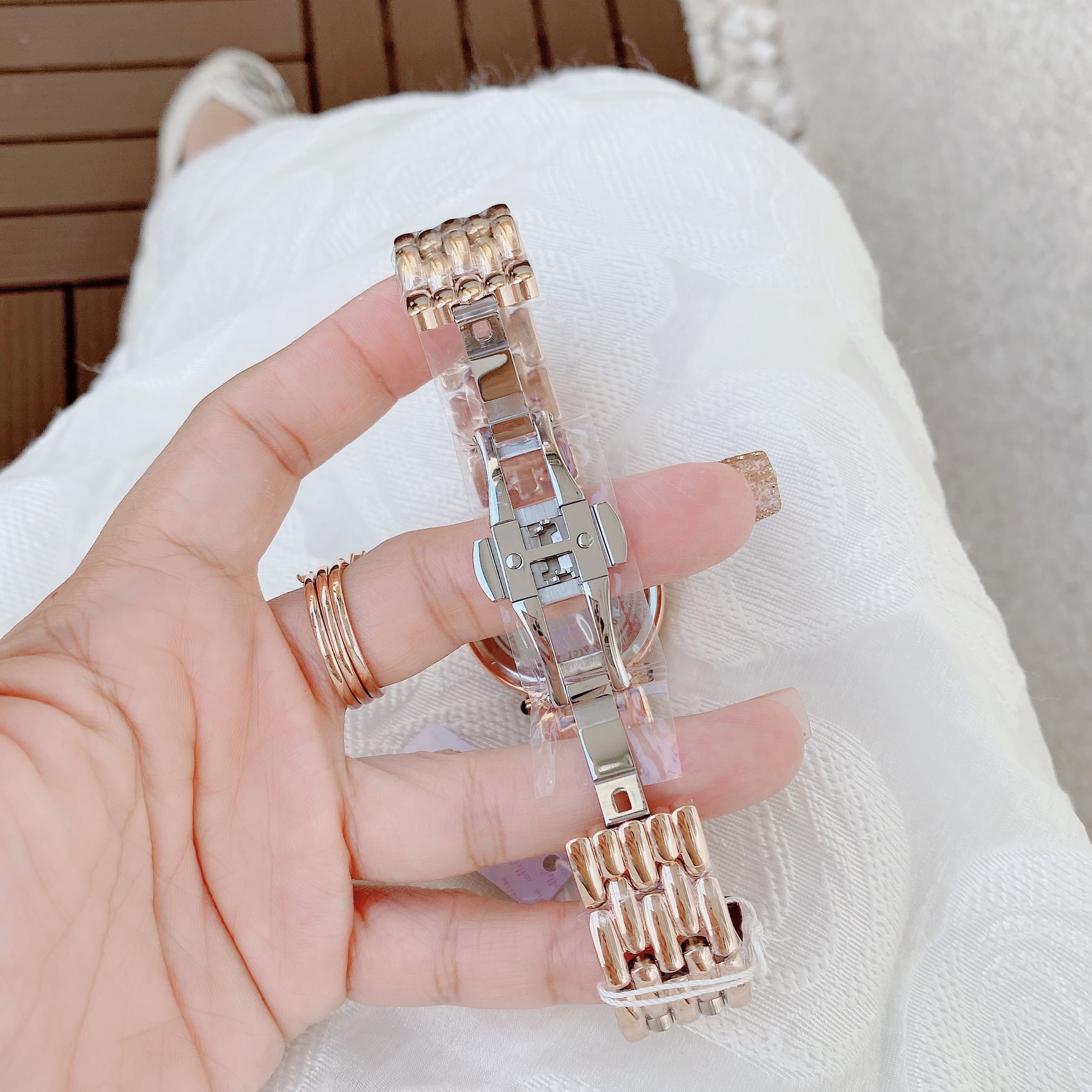 Đồng Hồ Melissa Full Đá Swarovski |Nữ Giới |Dây Kim Loại Rose Gold |Máy Pin (Quartz) |Size 36mm |donghogiatot.vn