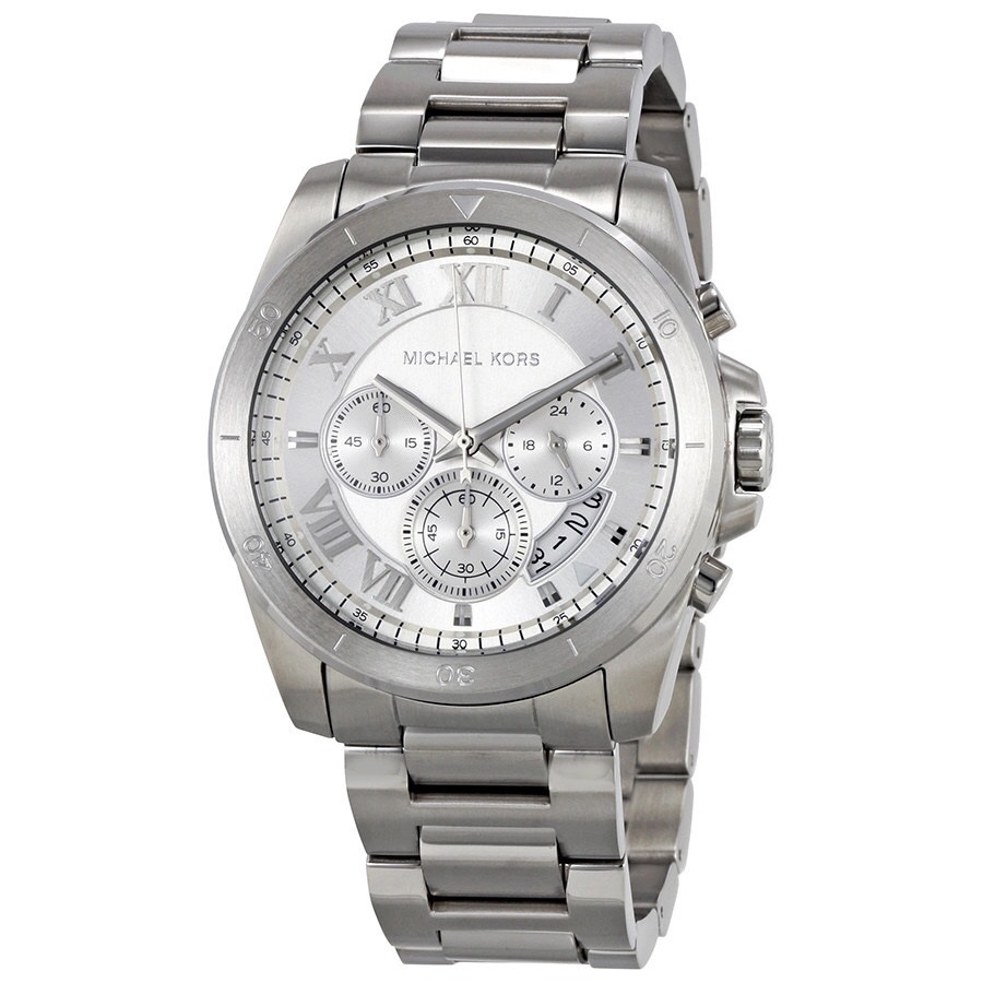 Đồng Hồ Michael Kors Brecken |Nam Giới |Mặt Trắng |Dây Kim Loại Silver |Máy Pin (Quartz) |Size 45mm |donghogiatot.vn