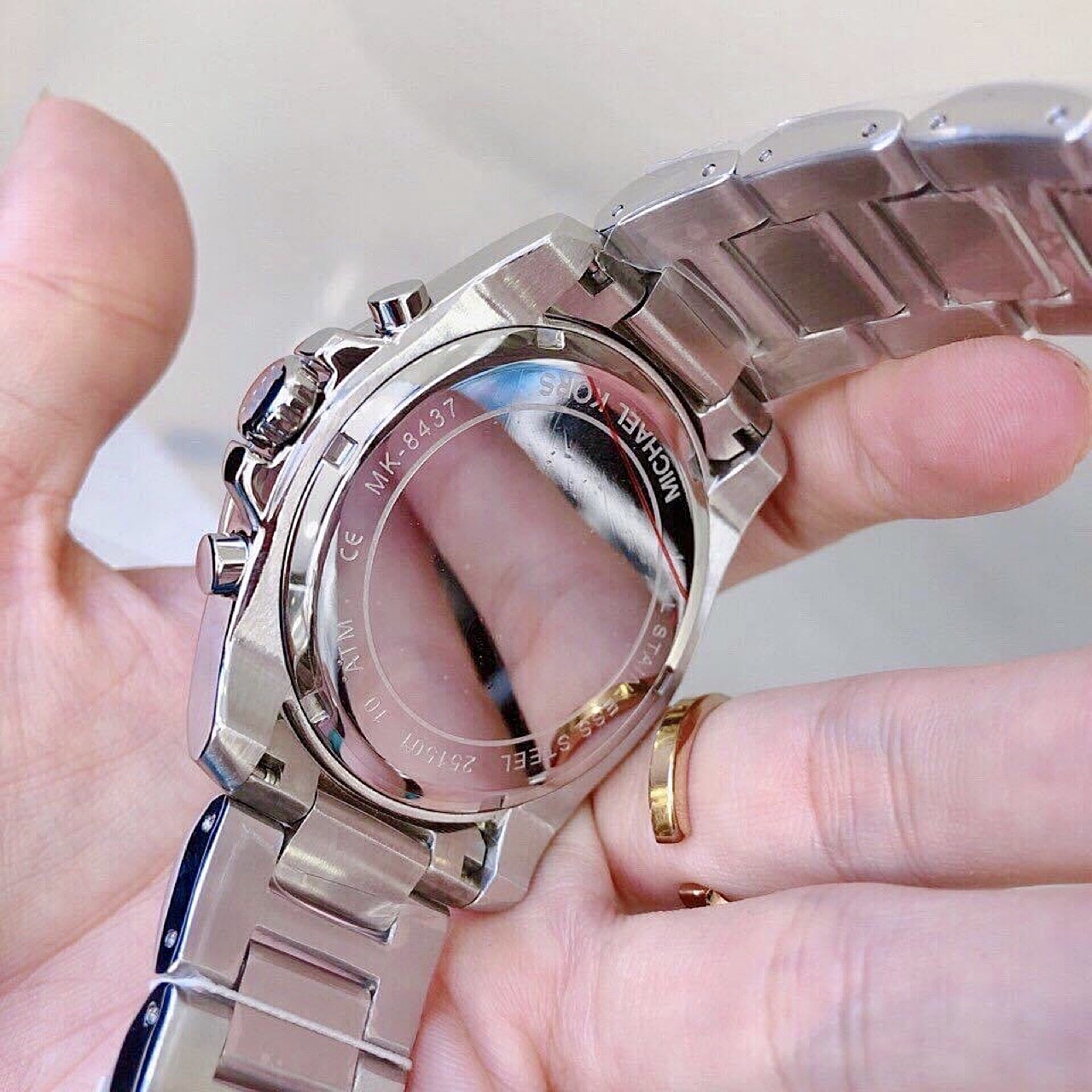 Đồng Hồ Michael Kors Brecken |Nam Giới |Mặt Xanh Dương |Dây Kim Loại Silver |Máy Pin (Quartz) |Size 45mm |donghogiatot.vn