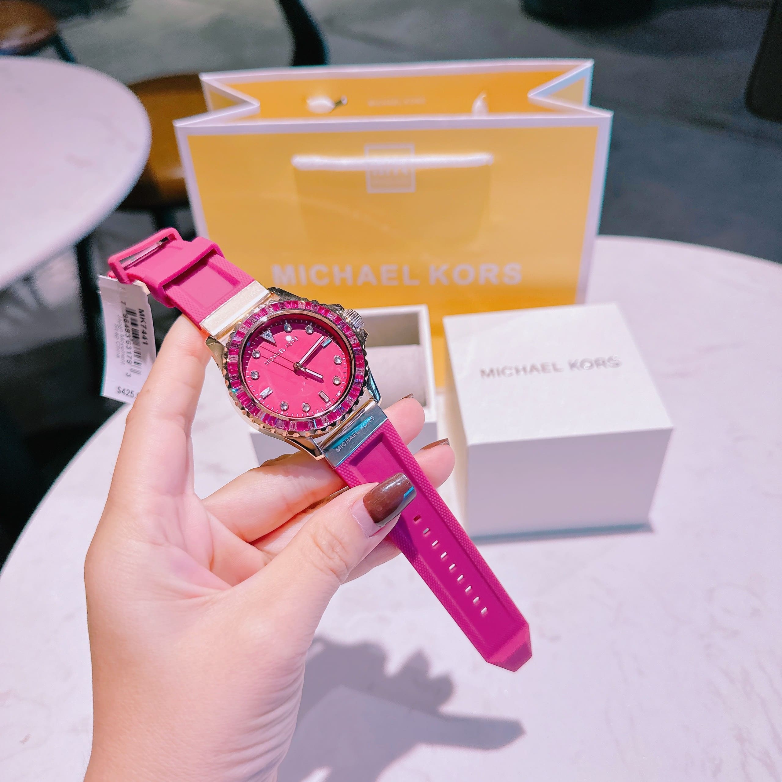 Đồng Hồ Michael Kors Everest |Unisex |Rose Gold |Dây Cao Su Hồng |Máy Pin (Quartz) |Size 42mm |donghogiatot.vn