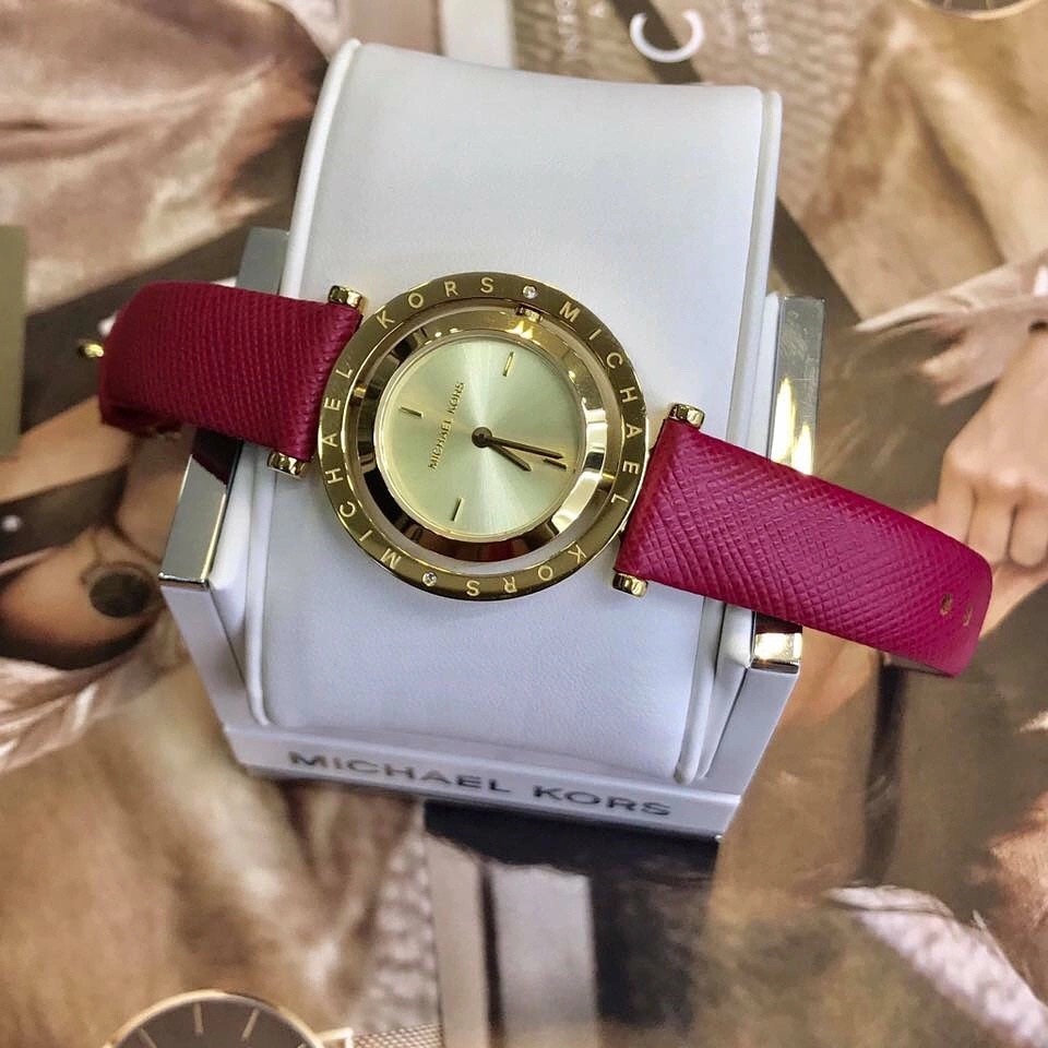 Đồng Hồ Michael Kors Averi |Nữ Giới |Mặt Xoay |Dây Da Hồng |Máy Pin (Quartz) |Size 33mm |donghogiatot.vn