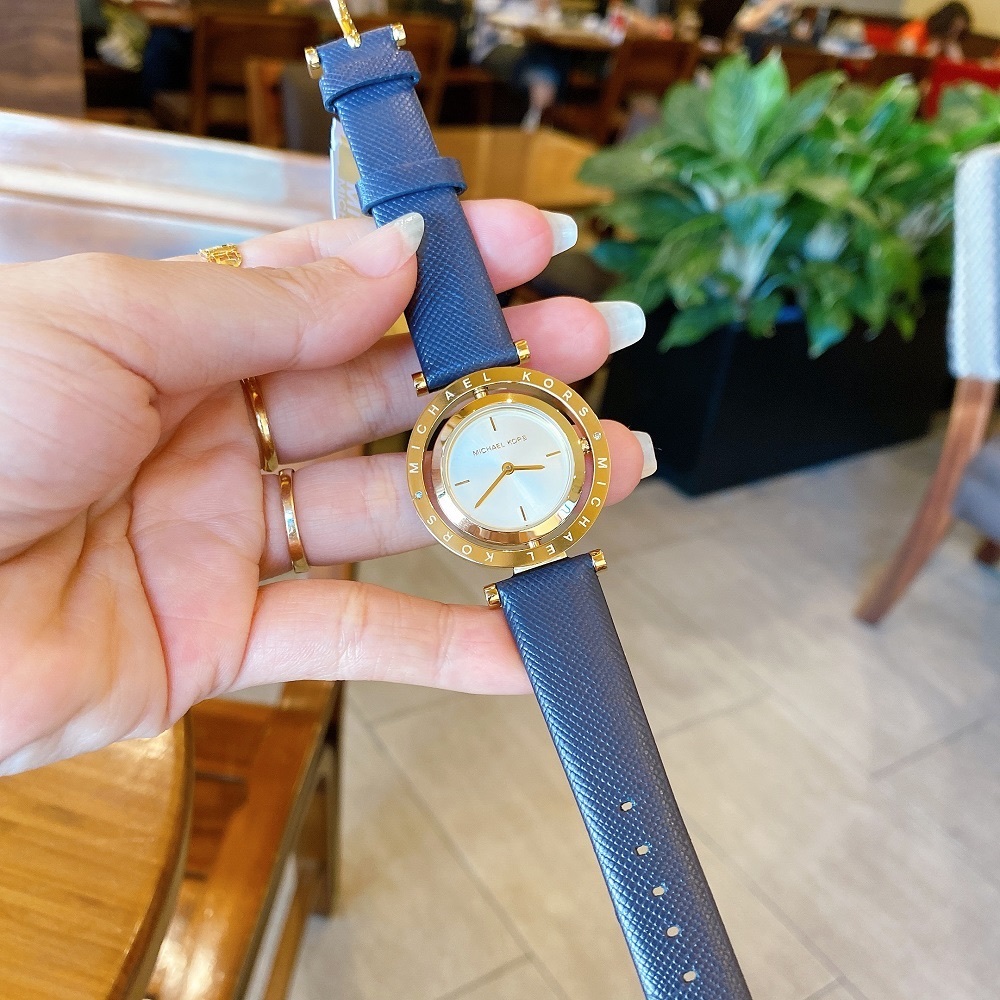Đồng Hồ Michael Kors Averi |Nữ Giới |Mặt Xoay |Dây Da Xanh |Máy Pin (Quartz) |Size 33mm |donghogiatot.vn