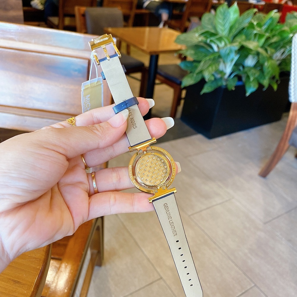 Đồng Hồ Michael Kors Averi |Nữ Giới |Mặt Xoay |Dây Da Xanh |Máy Pin (Quartz) |Size 33mm |donghogiatot.vn