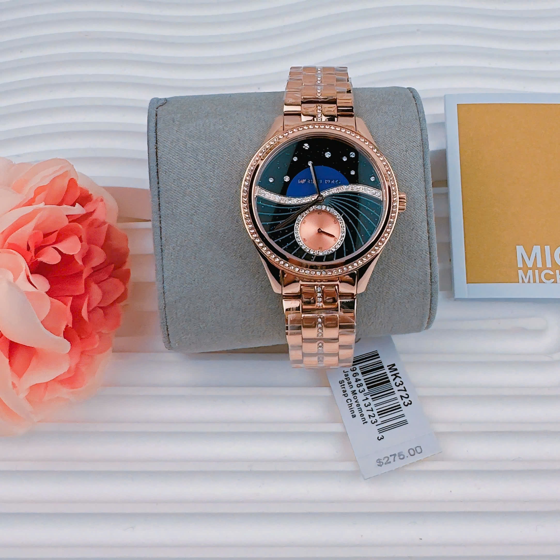 Đồng Hồ Michael Kors Bầu Trời Sao |Nữ Giới |Mặt Xanh Dương |Dây Kim Loại Rose Gold |Máy Pin (Quartz) |Size 38mm |donghogiatot.vn