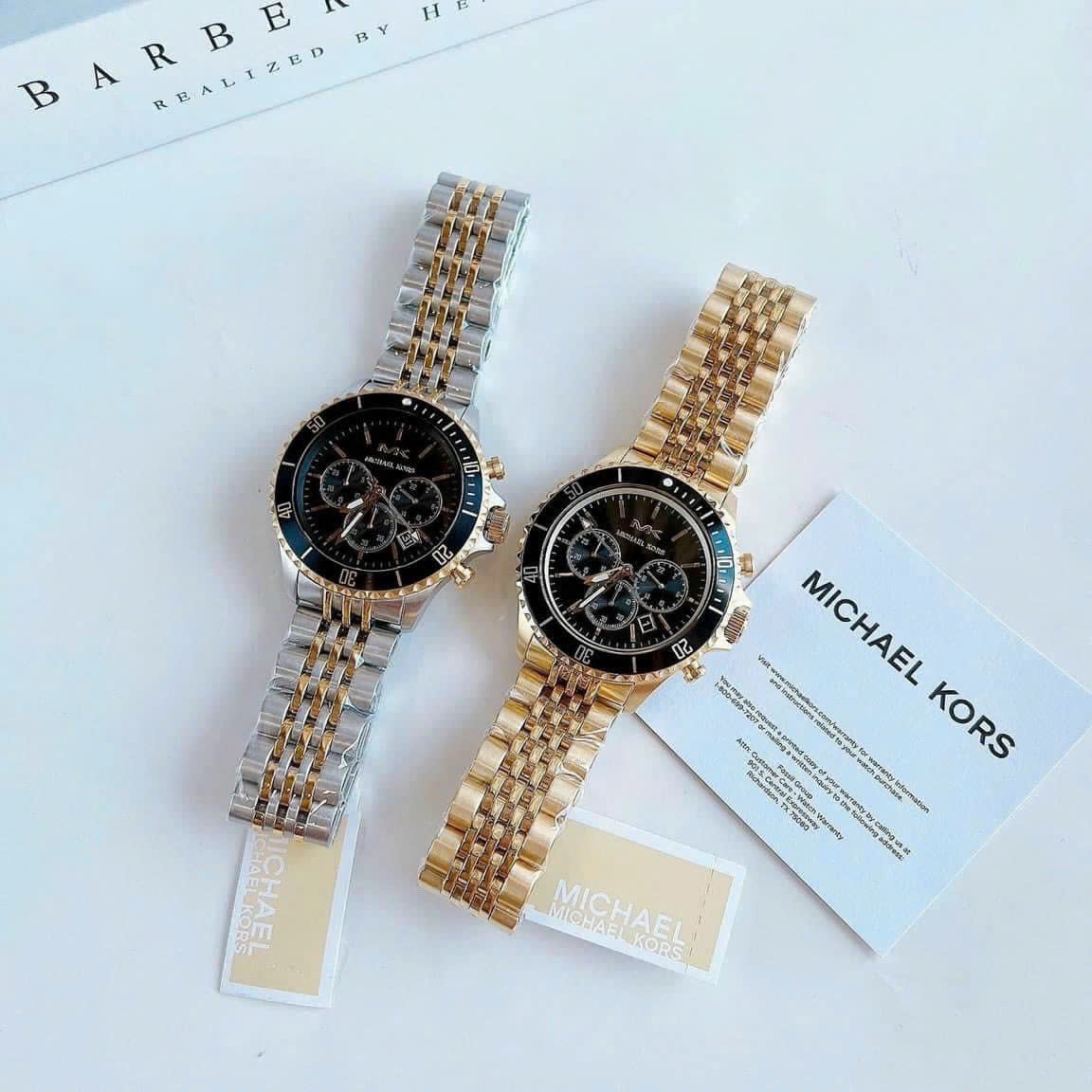 Đồng Hồ Michael Kors Bayville Chronograph |Nam Giới |Mặt Đen |Dây Kim Loại Demi |Máy Pin (Quartz) |Size 44mm |donghogiatot.vn