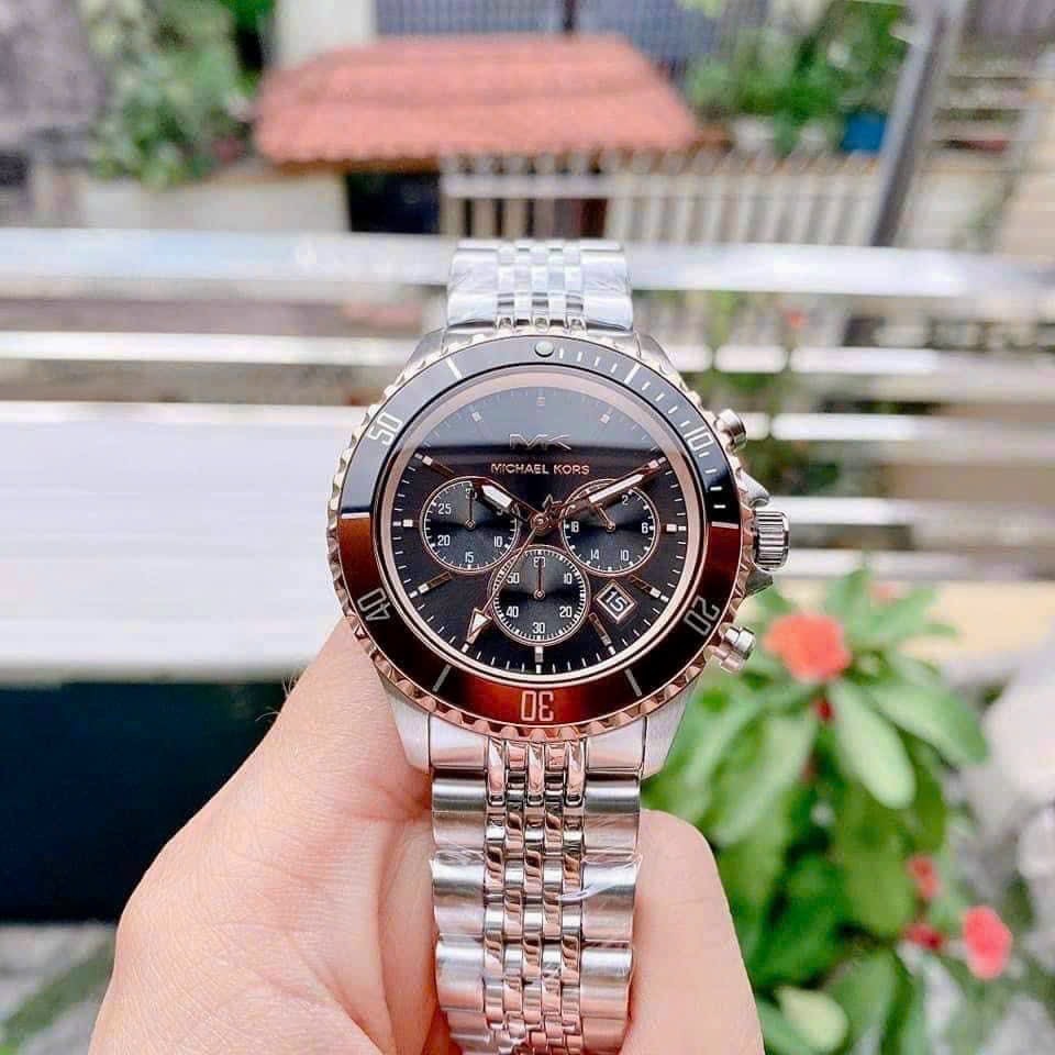 Đồng Hồ Michael Kors Bayville Chronograph |Nam Giới |Mặt Đen |Dây Kim Loại |Máy Pin (Quartz) |Size 44mm |donghogiatot.vn