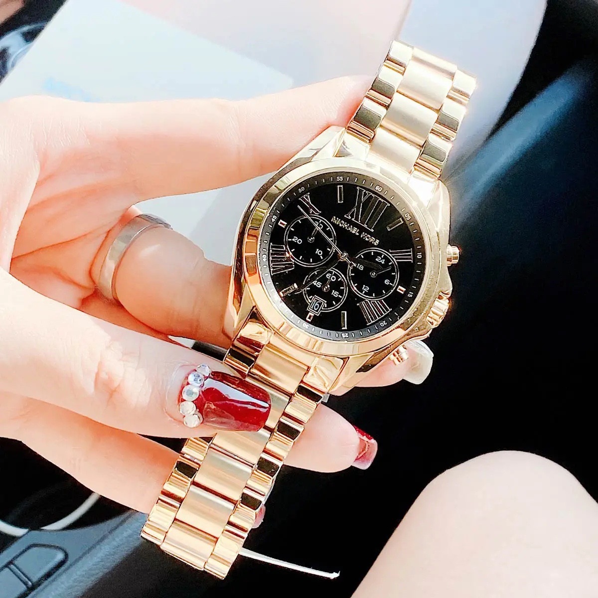Đồng Hồ Michael Kors Bradshaw |Nam Giới |Mặt Đen |Dây Kim Loại Vàng Gold |Máy Pin (Quartz) |Size 42mm |donghogiatot.vn