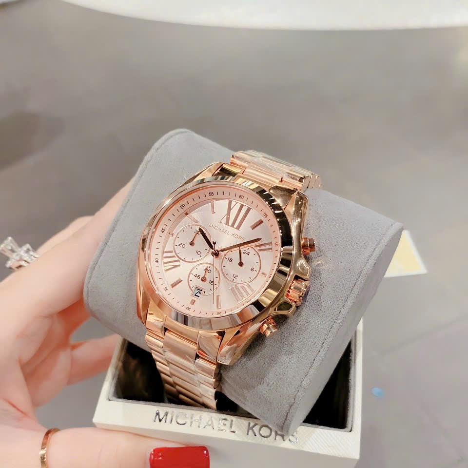 Đồng Hồ Michael Kors Bradshaw |Nam Giới |Mặt Tròn |Dây Kim Loại Rose Gold |Máy Pin (Quartz) |Size 42mm |donghogiatot.vn