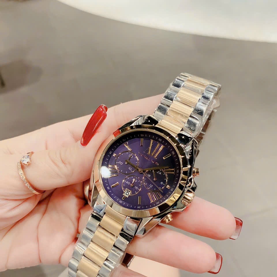 Đồng Hồ Michael Kors Bradshaw |Nam Giới |Mặt Xanh |Dây Kim Loại Demi Vàng |Máy Pin (Quartz) |Size 42mm |donghogiatot.vn