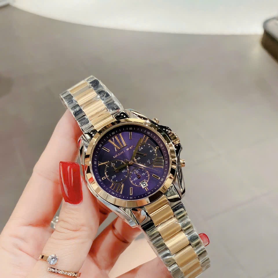 Đồng Hồ Michael Kors Bradshaw |Nam Giới |Mặt Xanh |Dây Kim Loại Demi Vàng |Máy Pin (Quartz) |Size 42mm |donghogiatot.vn