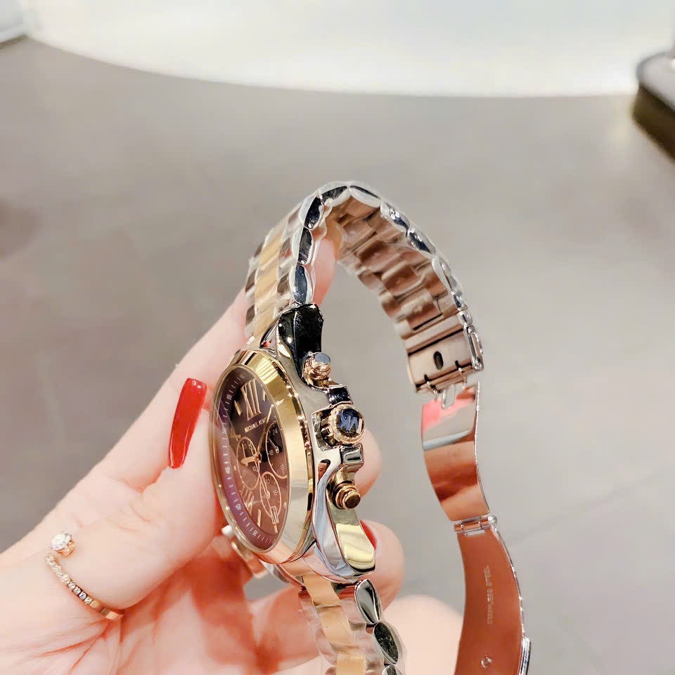 Đồng Hồ Michael Kors Bradshaw |Nam Giới |Mặt Xanh |Dây Kim Loại Demi Vàng |Máy Pin (Quartz) |Size 42mm |donghogiatot.vn