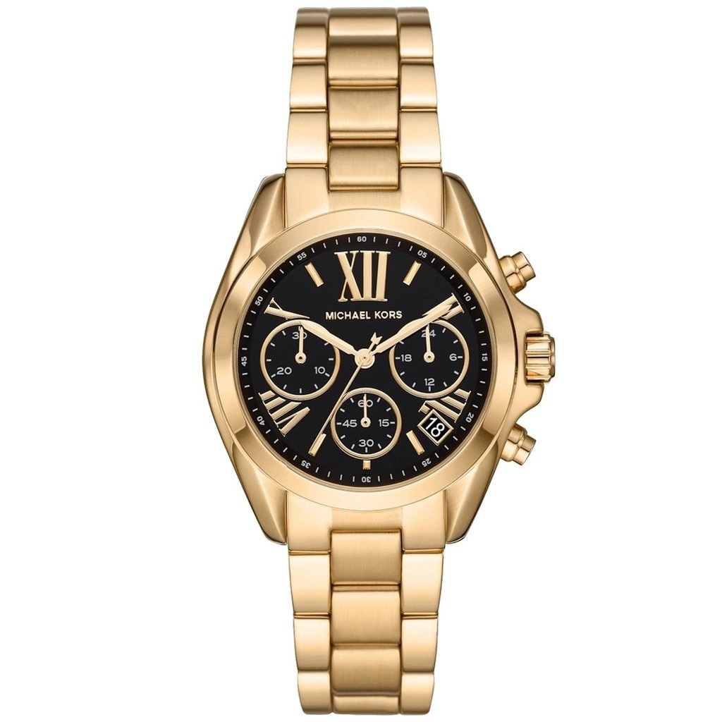 Đồng Hồ Michael Kors Bradshaw |Nữ Giới |Mặt Đen |Dây Kim Loại Vàng Gold |Máy Pin (Quartz) |Size 36mm |donghogiatot.vn