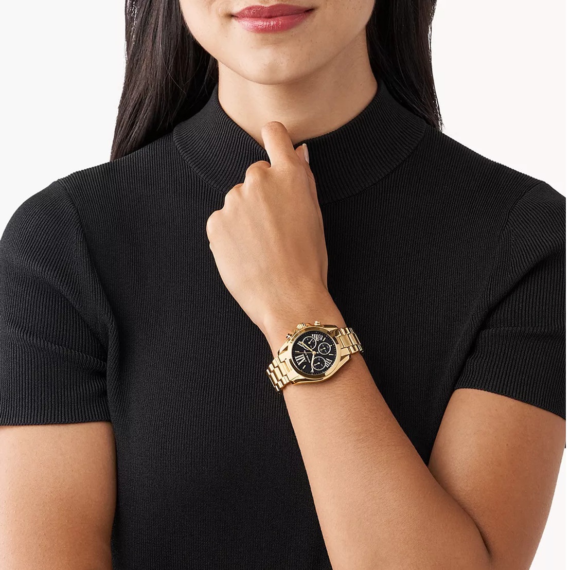 Đồng Hồ Michael Kors Bradshaw |Nữ Giới |Mặt Đen |Dây Kim Loại Vàng Gold |Máy Pin (Quartz) |Size 36mm |donghogiatot.vn