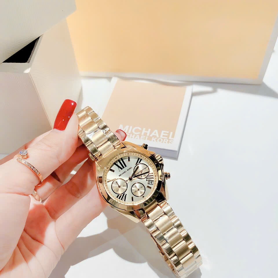 Đồng Hồ Michael Kors Bradshaw |Nữ Giới |Mặt Tròn |Dây Kim Loại Vàng Gold |Máy Pin (Quartz) |Size 36mm |donghogiatot.vn