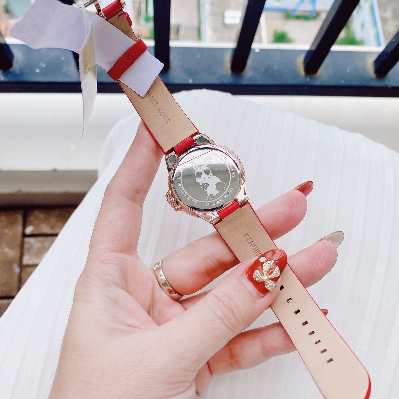 Đồng Hồ Michael Kors Camille Limited |Nữ Giới |Rose Gold |Dây Da Đỏ |Máy Pin (Quartz) |Size 33mm |donghogiatot.vn