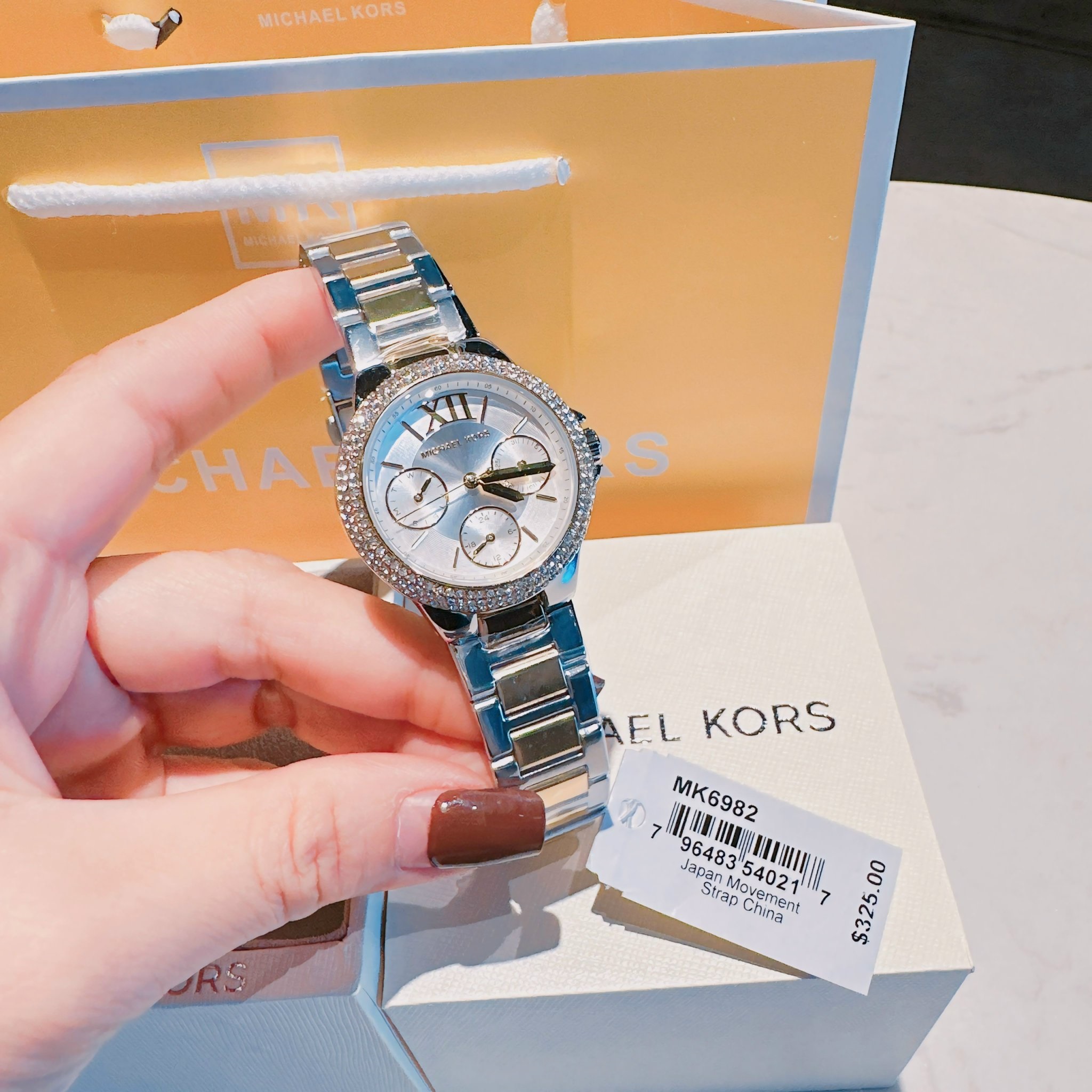 Đồng Hồ Michael Kors Camille |Nữ Giới |Mặt Trắng |Dây Kim Loại Demi Vàng |Máy Pin (Quartz) |Size 33mm |donghogiatot.vn