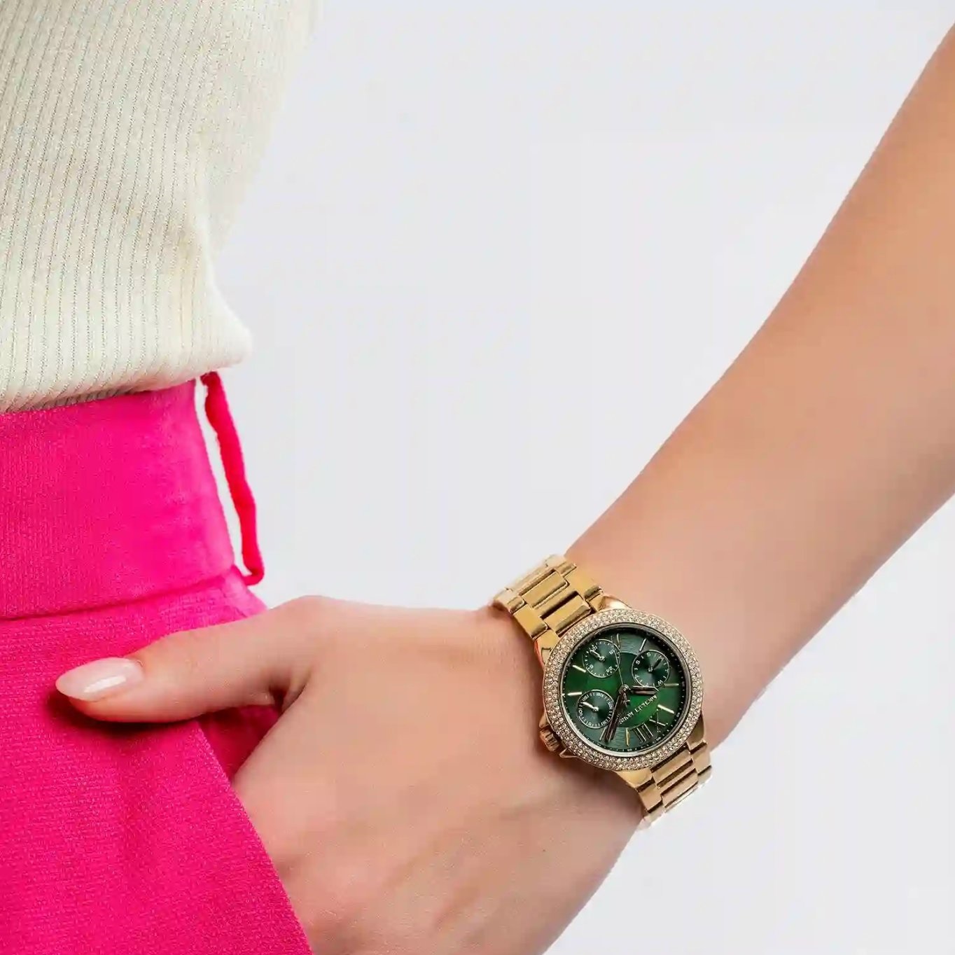 Đồng Hồ Michael Kors Camille |Nữ Giới |Mặt Xanh Lá |Dây Kim Loại Vàng Gold |Máy Pin (Quartz) |Size 33mm |donghogiatot.vn