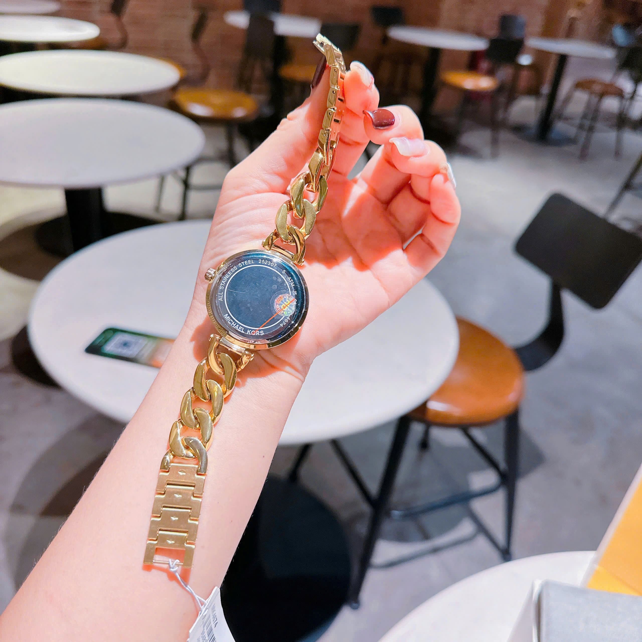 Đồng Hồ Michael Kors Catelyn |Nữ Giới |Mặt Full Đá |Lắc Tay Vàng Gold |Máy Pin (Quartz) |Size 38mm |donghogiatot.vn