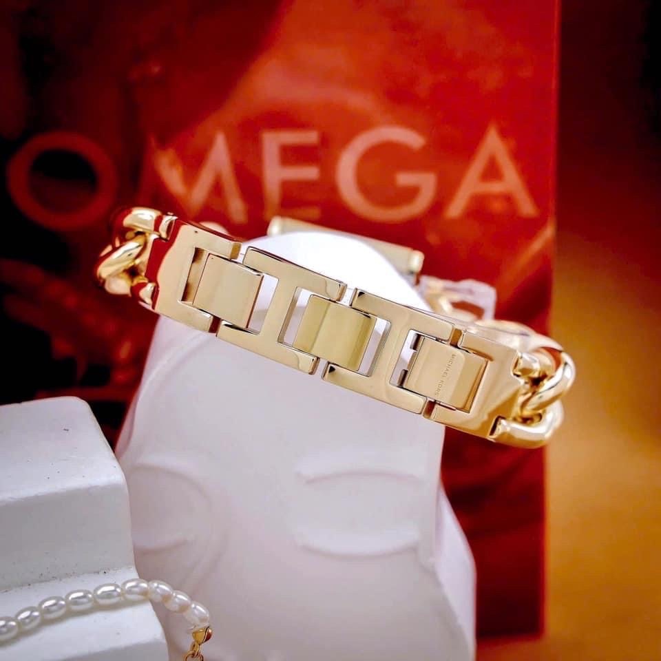 Đồng Hồ Michael Kors Chain Lock |Nữ Giới |Mặt Vuông |Dây Mắt Xích Mix Acetate Trắng |Máy Pin (Quartz) |Size 25mm |donghogiatot.vn