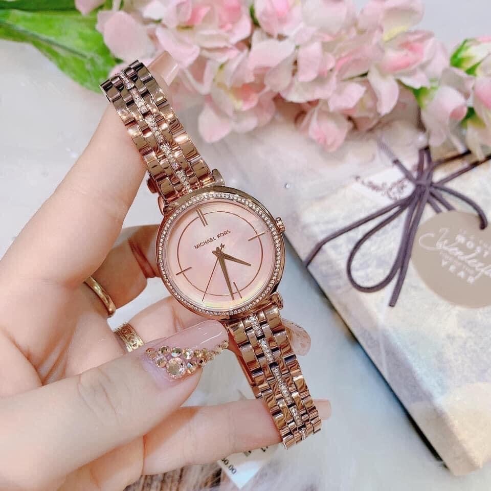 Đồng Hồ Michael Kors Cinthia |Nữ Giới |Đính Đá |Dây Kim Loại Rose Gold |Máy Pin (Quartz) |Size 33mm |donghogiatot.vn
