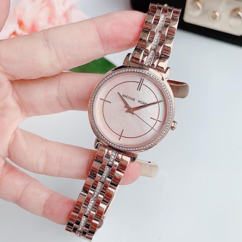 Đồng Hồ Michael Kors Cinthia |Nữ Giới |Đính Đá |Dây Kim Loại Rose Gold |Máy Pin (Quartz) |Size 33mm |donghogiatot.vn