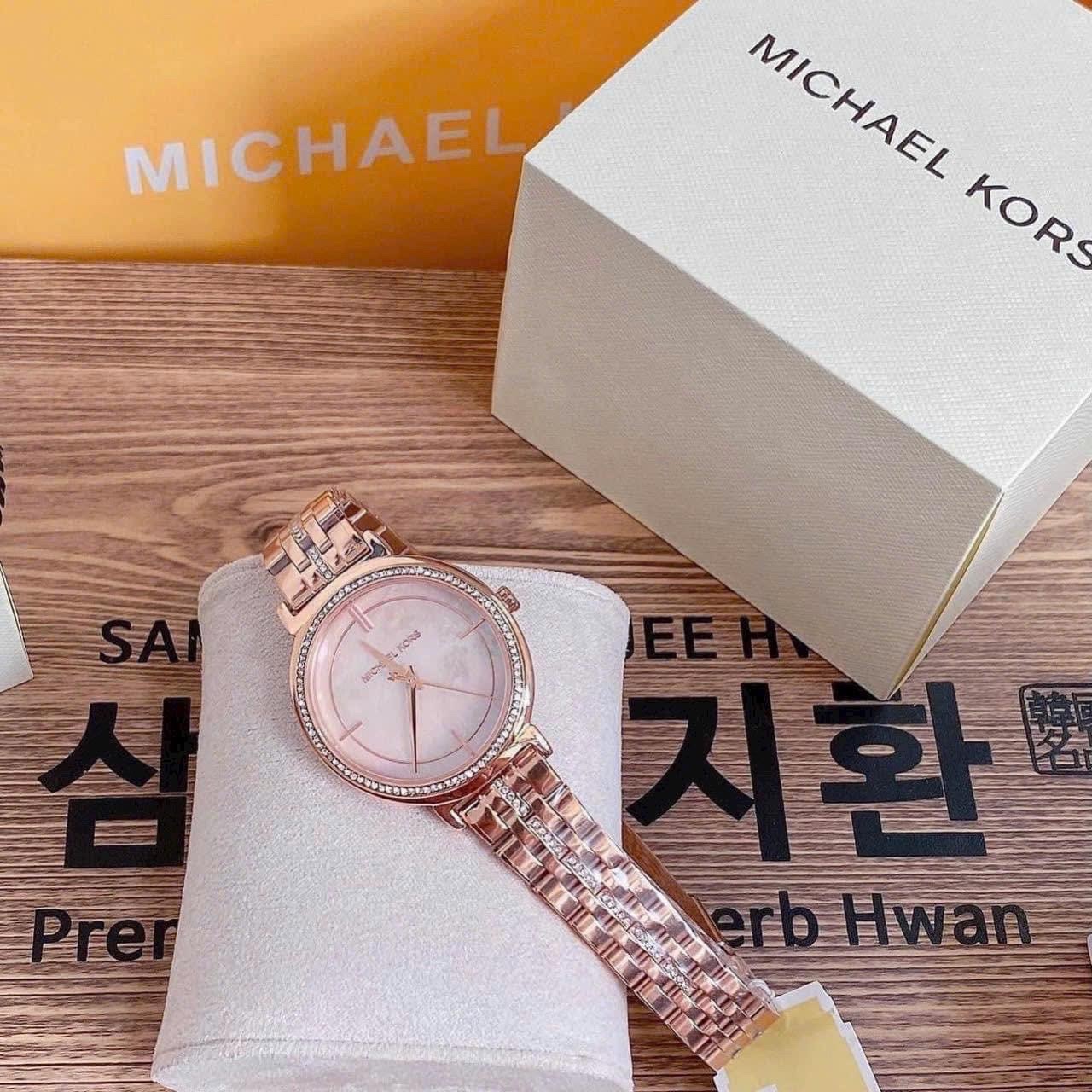 Đồng Hồ Michael Kors Cinthia |Nữ Giới |Đính Đá |Dây Kim Loại Rose Gold |Máy Pin (Quartz) |Size 33mm |donghogiatot.vn