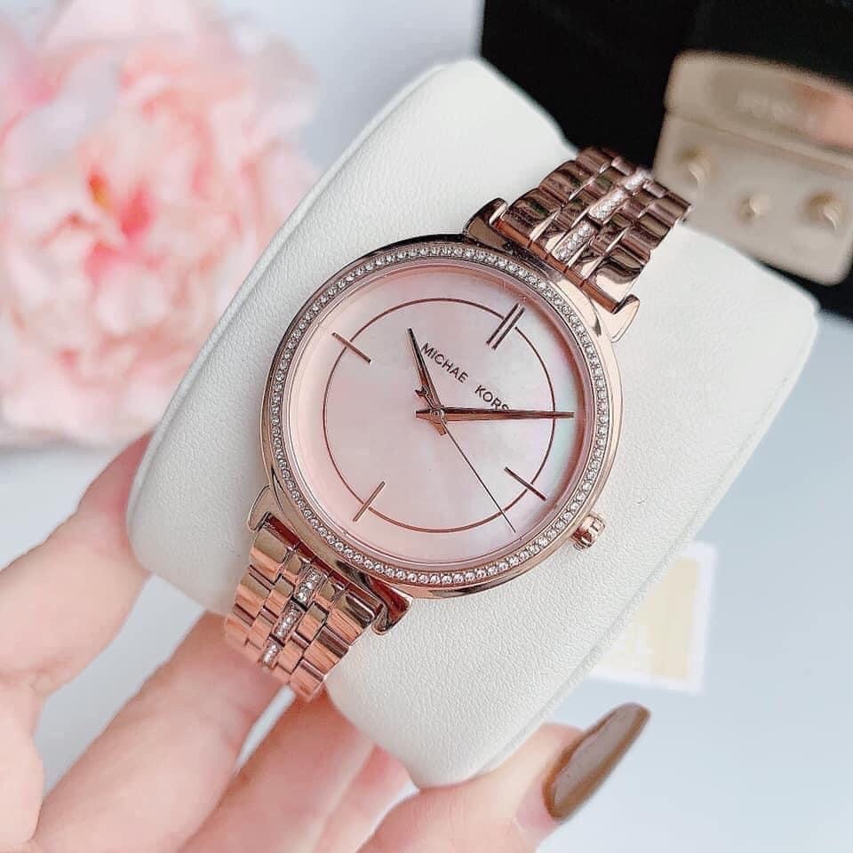 Đồng Hồ Michael Kors Cinthia |Nữ Giới |Đính Đá |Dây Kim Loại Rose Gold |Máy Pin (Quartz) |Size 33mm |donghogiatot.vn