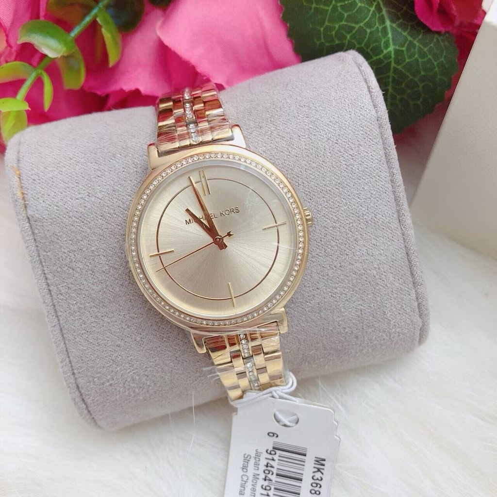 Đồng Hồ Michael Kors Cinthia |Nữ Giới |Đính Đá |Dây Kim Loại Vàng Gold |Máy Pin (Quartz) |Size 33mm |donghogiatot.vn