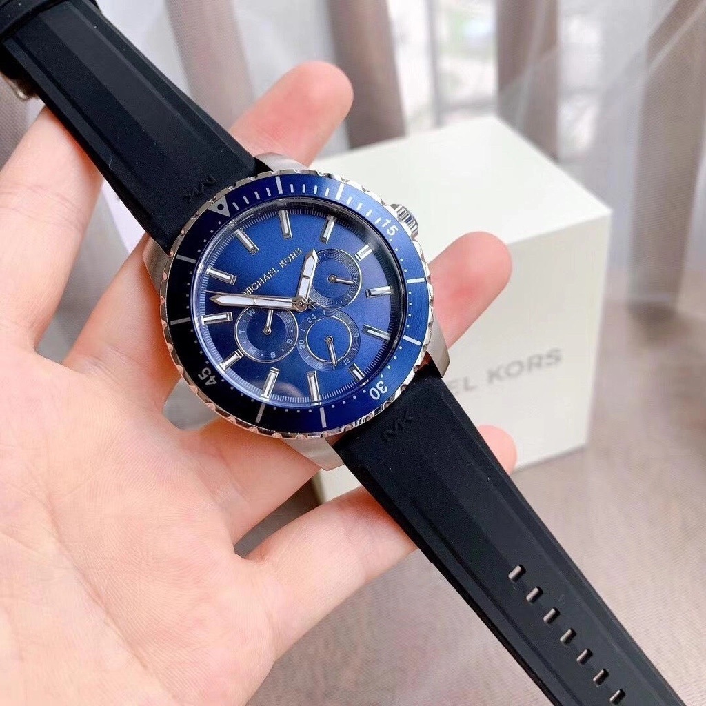 Đồng Hồ Michael Kors Cunningham |Nam Giới |Xanh Dương |Dây Cao Su Đen |Máy Pin (Quartz) |Size 40mm |donghogiatot.vn