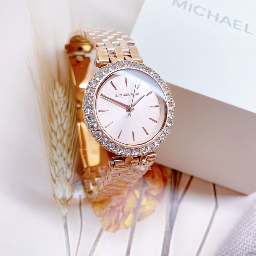 Đồng Hồ Michael Kors Darci |Nữ Giới |Đính Đá |Dây Kim Loại Rose Gold |Máy Pin (Quartz) |Size 33mm |donghogiatot.vn
