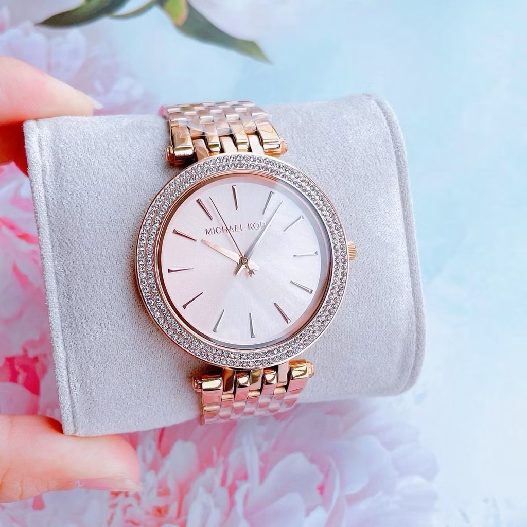 Đồng Hồ Michael Kors Darci |Nữ Giới |Đính Đá Swarovski |Dây Kim Loại Rose Gold |Máy Pin (Quartz) |Size 39mm |Donghogiatot.vn