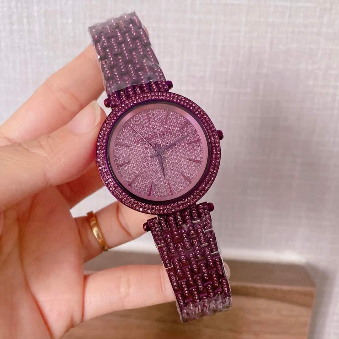 Đồng Hồ Michael Kors Darci |Nữ Giới |Mặt Full Đá |Dây Kim Loại Tím |Máy Pin (Quartz) |Size 38mm |donghogiatot.vn
