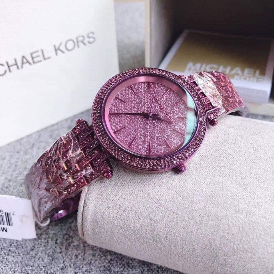 Đồng Hồ Michael Kors Darci |Nữ Giới |Mặt Full Đá |Dây Kim Loại Tím |Máy Pin (Quartz) |Size 38mm |donghogiatot.vn