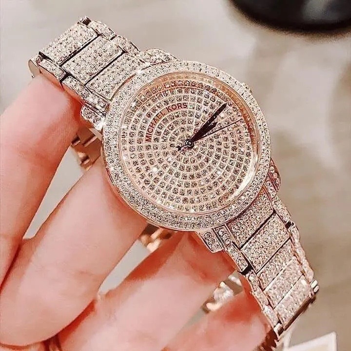Đồng Hồ Michael Kors Darci Pave |Nữ Giới |Full Đá Rose Gold |Dây Kim Loại |Máy Pin (Quartz) |Size 33mm |donghogiatot.vn