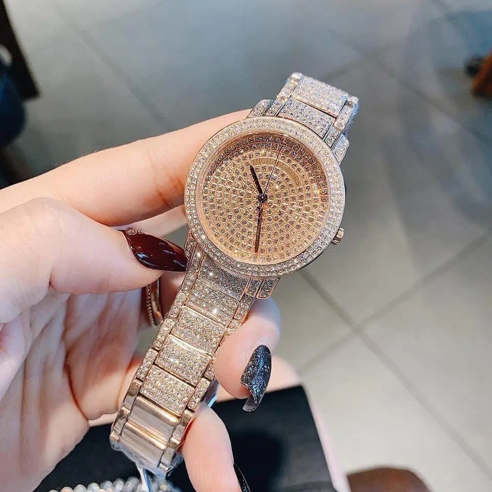 Đồng Hồ Michael Kors Darci Pave |Nữ Giới |Full Đá Rose Gold |Dây Kim Loại |Máy Pin (Quartz) |Size 33mm |donghogiatot.vn