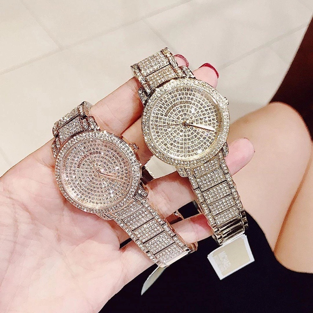 Đồng Hồ Michael Kors Darci Pave |Nữ Giới |Full Đá Vàng Gold |Dây Kim Loại |Máy Pin (Quartz) |Size 33mm |donghogiatot.vn