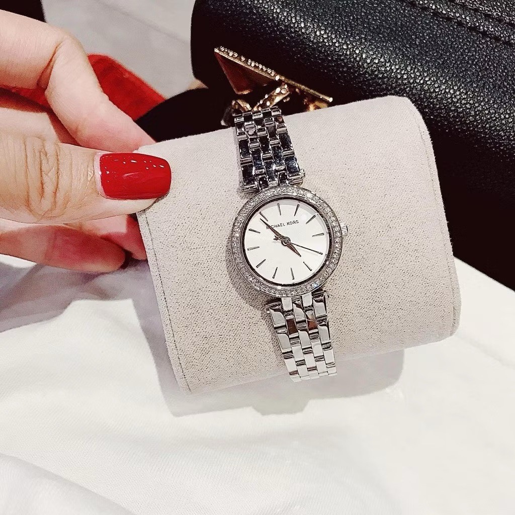 Đồng Hồ Michael Kors Darci Petite |Nữ Giới |Đính Đá |Dây Kim Loại Silver |Máy Pin (Quartz) |Size 26mm |donghogiatot.vn